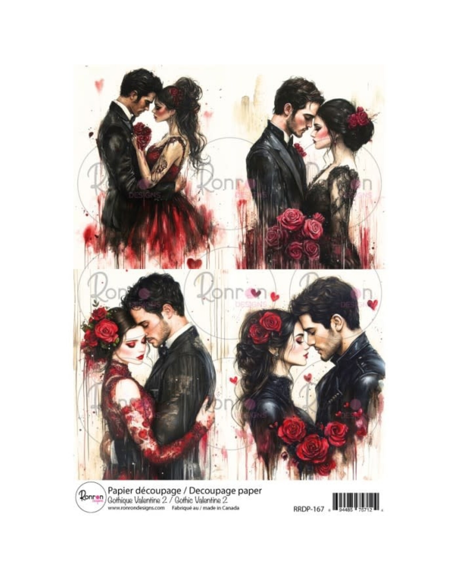 RONRON DESIGNS RONRON DESIGNS GOTHIQUE VALENTINE 2 RICE PAPER