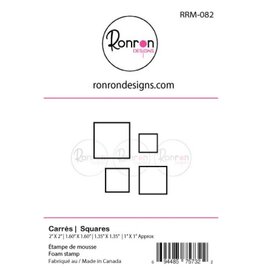 RONRON DESIGNS RONRON DESIGNS CARRÉS FOAM STAMP SET