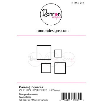 RONRON DESIGNS RONRON DESIGNS CARRÉS FOAM STAMP SET