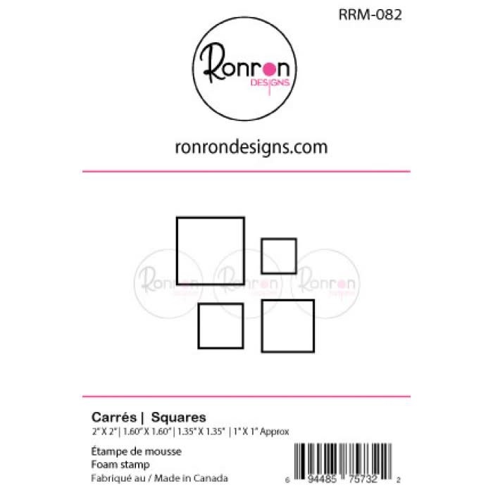 RONRON DESIGNS RONRON DESIGNS CARRÉS FOAM STAMP SET