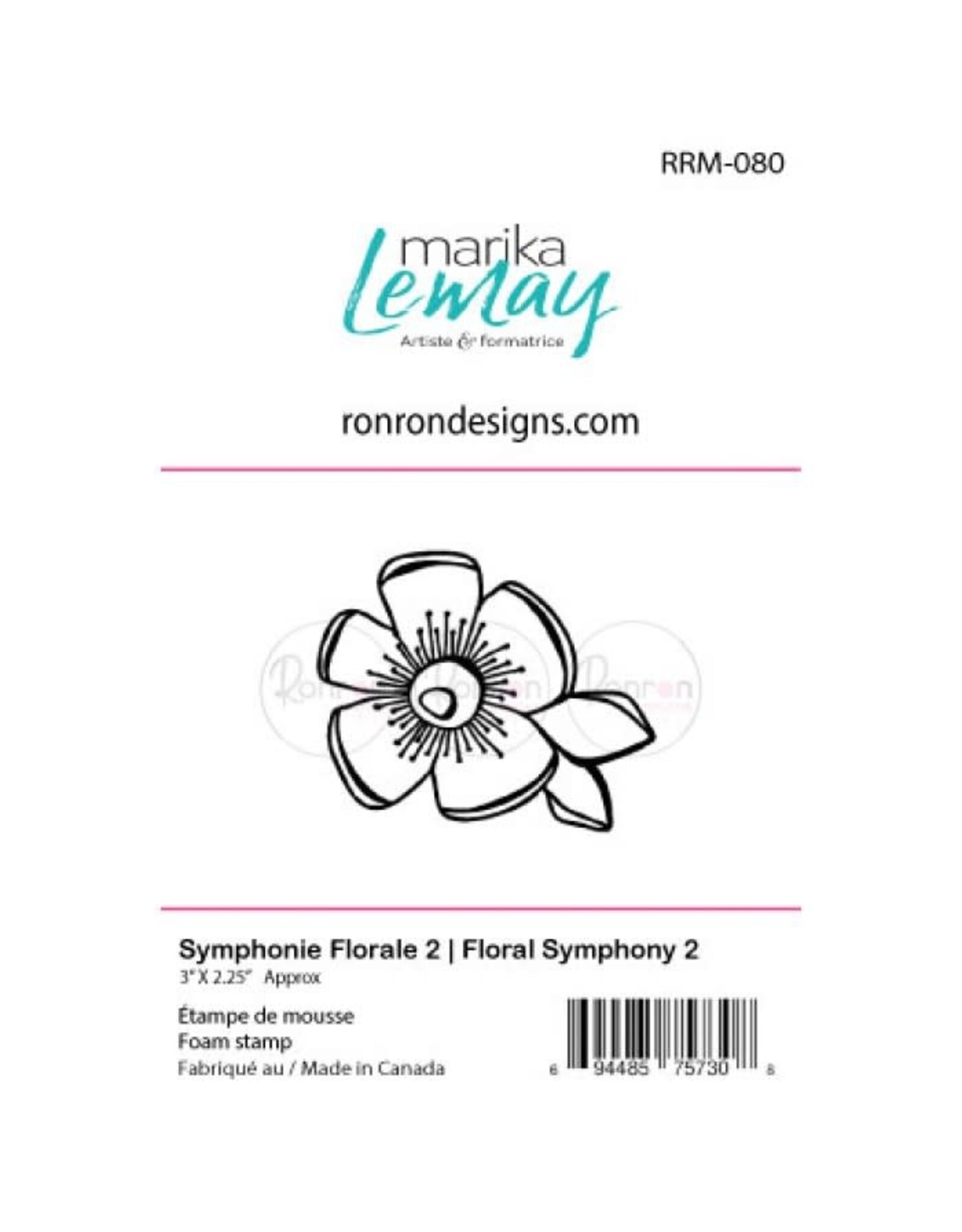 RONRON DESIGNS RONRON DESIGNS SYMPHONIE FLORALE 2 FOAM STAMP