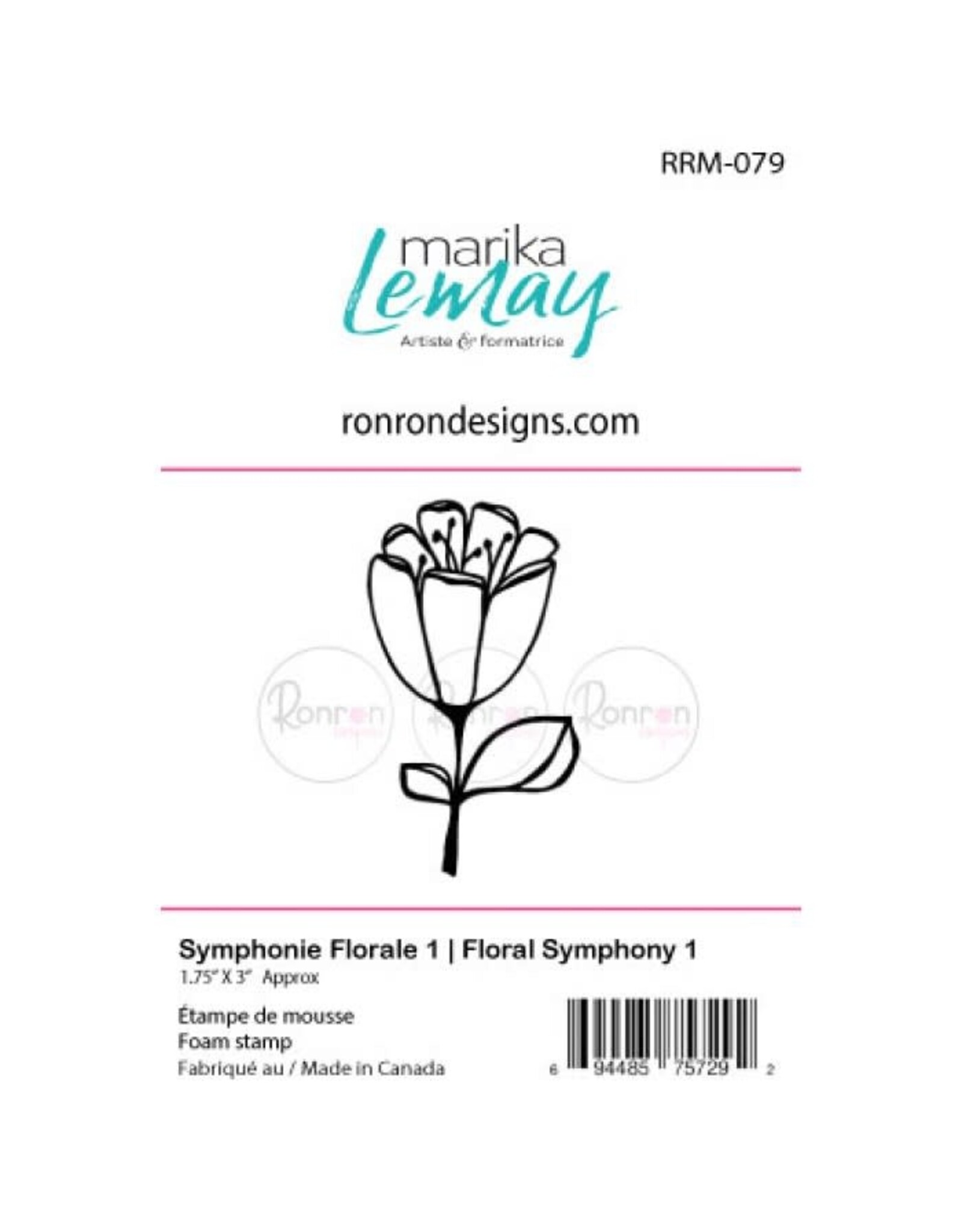 RONRON DESIGNS RONRON DESIGNS SYMPHONIE FLORALE 1 FOAM STAMP