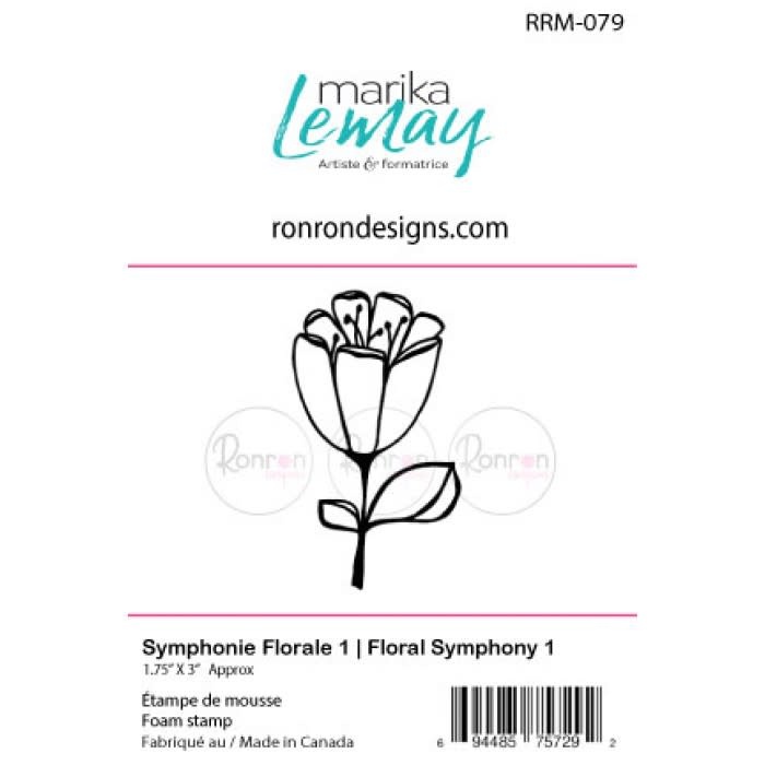 RONRON DESIGNS RONRON DESIGNS SYMPHONIE FLORALE 1 FOAM STAMP