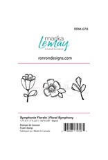 RONRON DESIGNS RONRON DESIGNS SYMPHONIE FLORALE FOAM STAMP SET