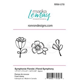 RONRON DESIGNS RONRON DESIGNS SYMPHONIE FLORALE FOAM STAMP SET