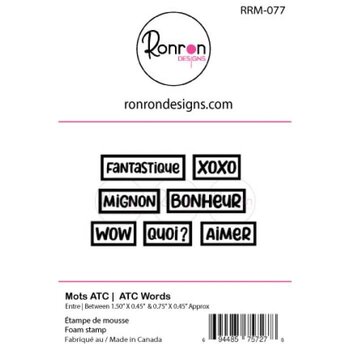 RONRON DESIGNS RONRON DESIGNS MOTS ATC FOAM STAMP SET