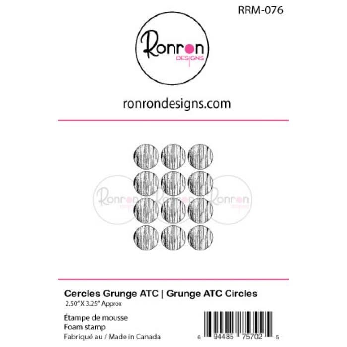 RONRON DESIGNS RONRON DESIGNS CERCLES GRUNGE ATC FOAM STAMP