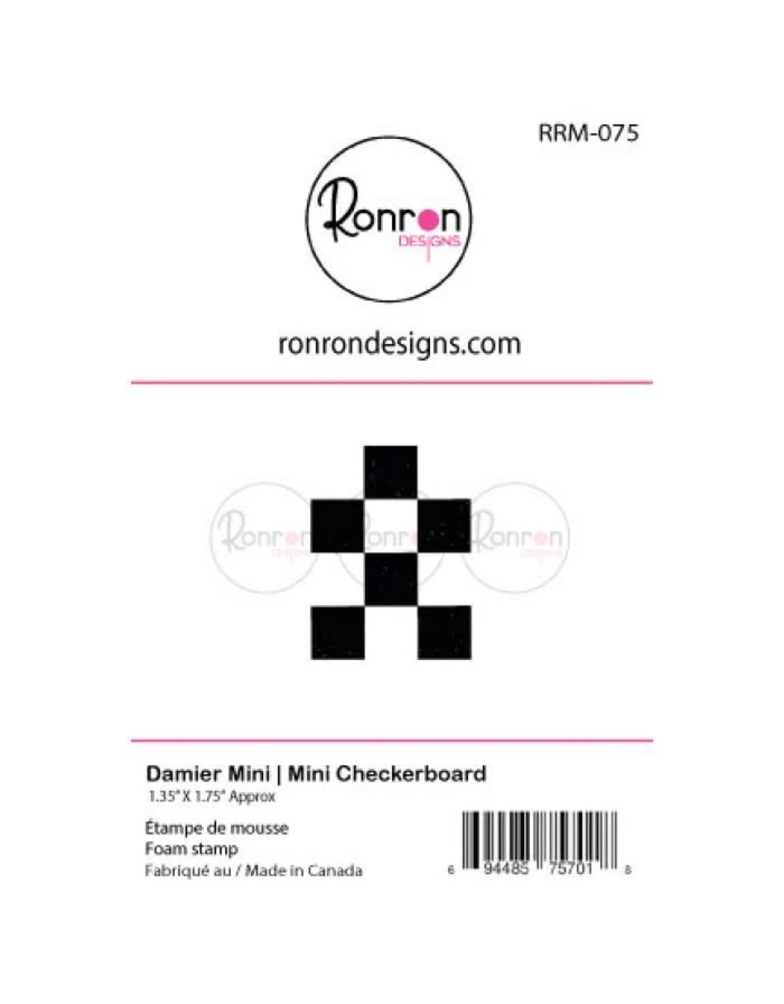 RONRON DESIGNS RONRON DESIGNS MINI CHECKERBOARD FOAM STAMP