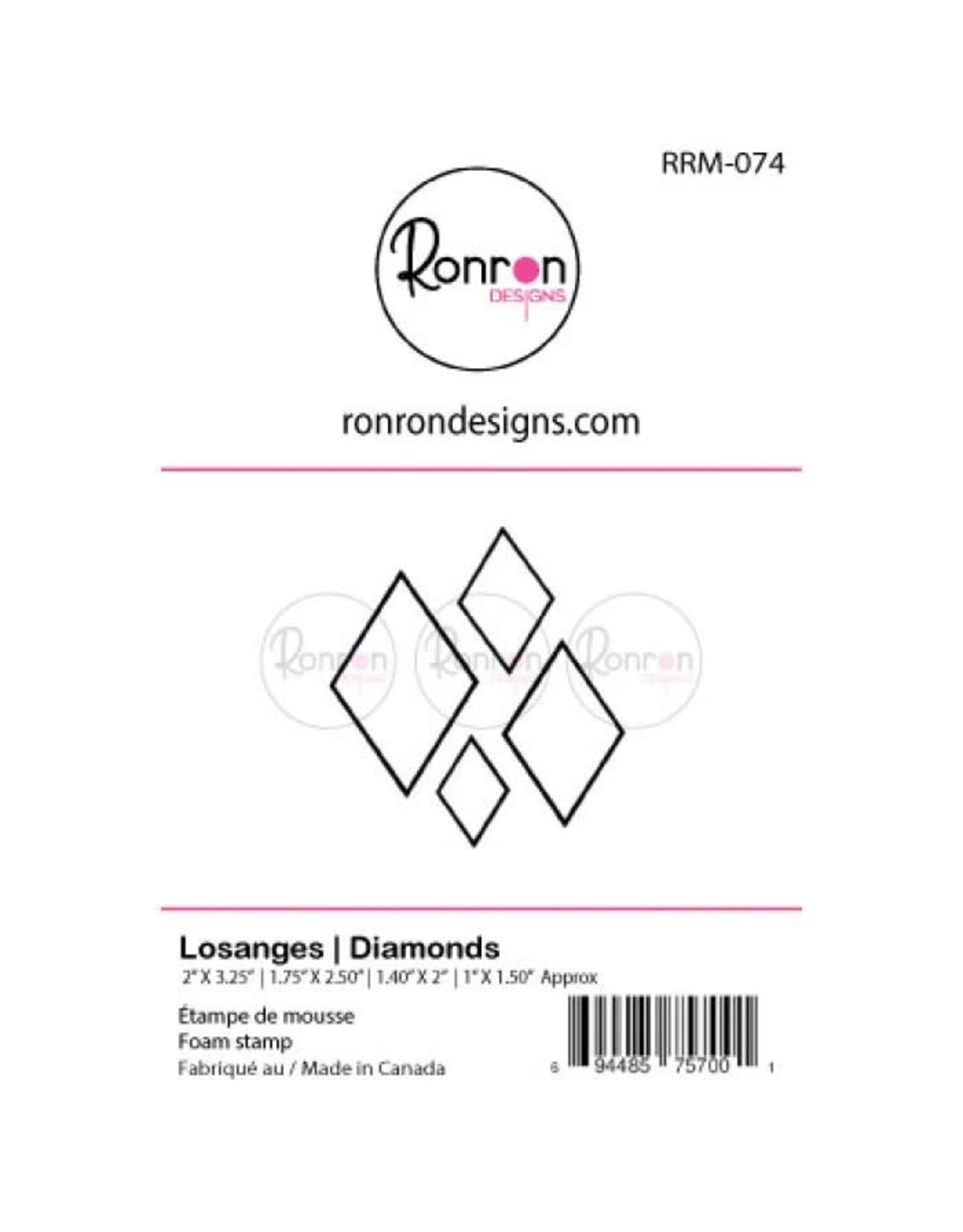 RONRON DESIGNS RONRON DESIGNS LOSANGES FOAM STAMP SET