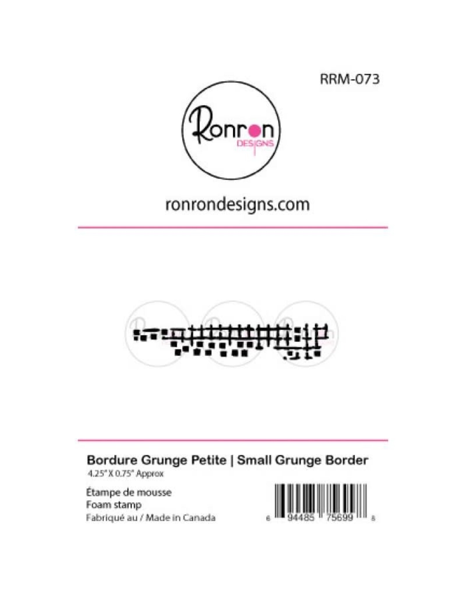 RONRON DESIGNS RONRON DESIGNS BORDURE GRUNGE PETITE FOAM STAMP