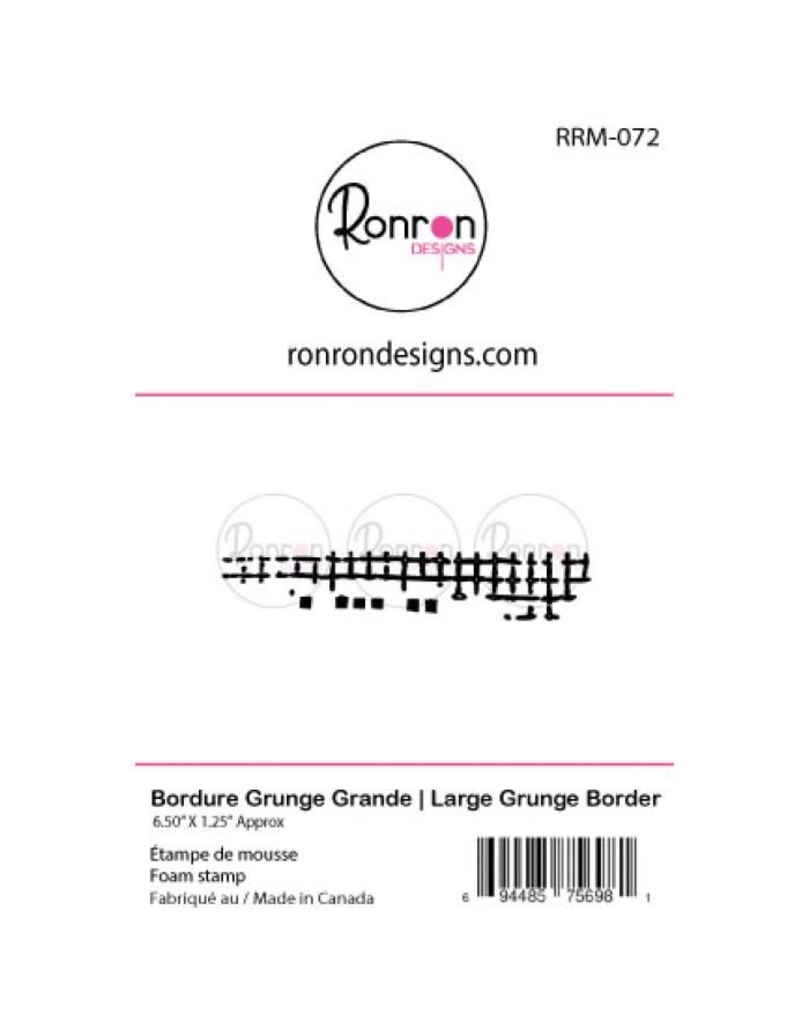 RONRON DESIGNS RONRON DESIGNS BORDURE GRUNGE GRANDE FOAM STAMP