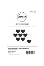 RONRON DESIGNS RONRON DESIGNS FOND DE COEURS FOAM STAMP SET