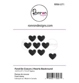 RONRON DESIGNS RONRON DESIGNS FOND DE COEURS FOAM STAMP SET