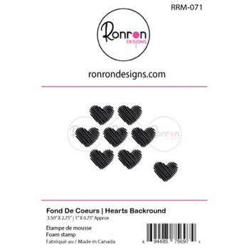 RONRON DESIGNS RONRON DESIGNS FOND DE COEURS FOAM STAMP SET