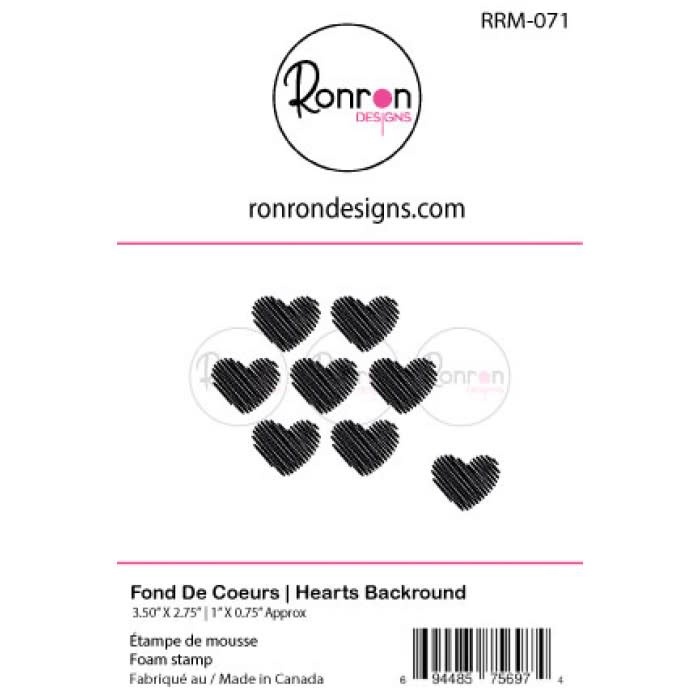 RONRON DESIGNS RONRON DESIGNS FOND DE COEURS FOAM STAMP SET