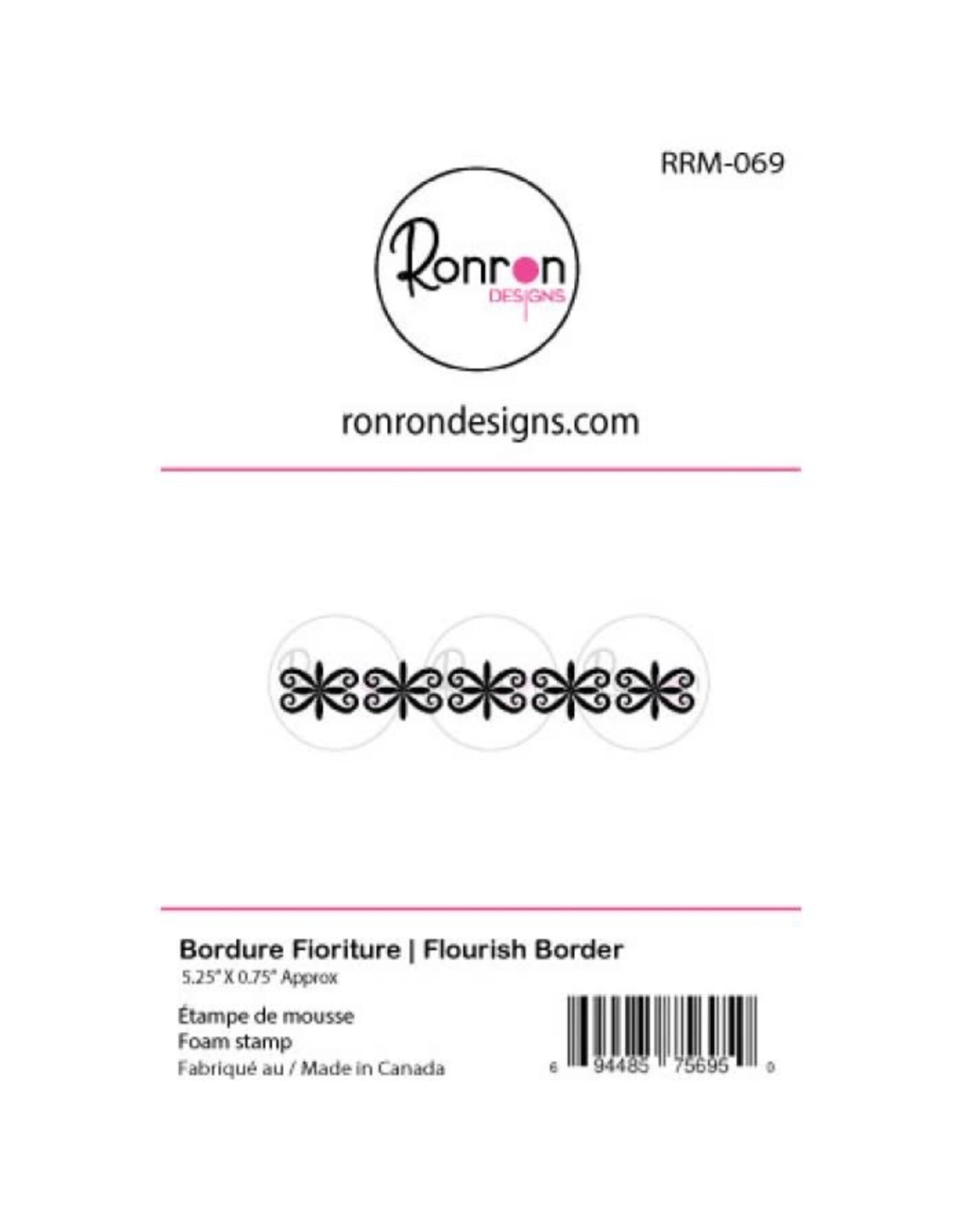 RONRON DESIGNS RONRON DESIGNS BORDURE FIORITURE FOAM STAMP