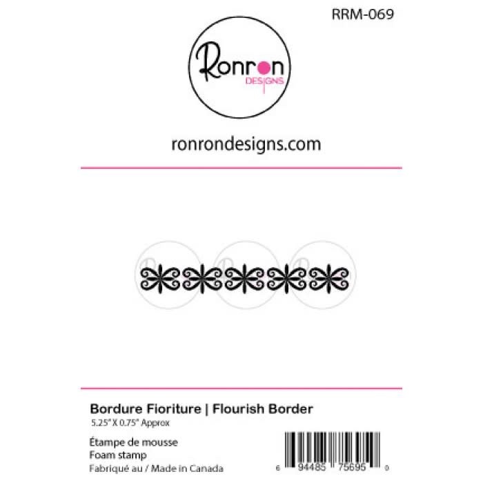 RONRON DESIGNS RONRON DESIGNS BORDURE FIORITURE FOAM STAMP