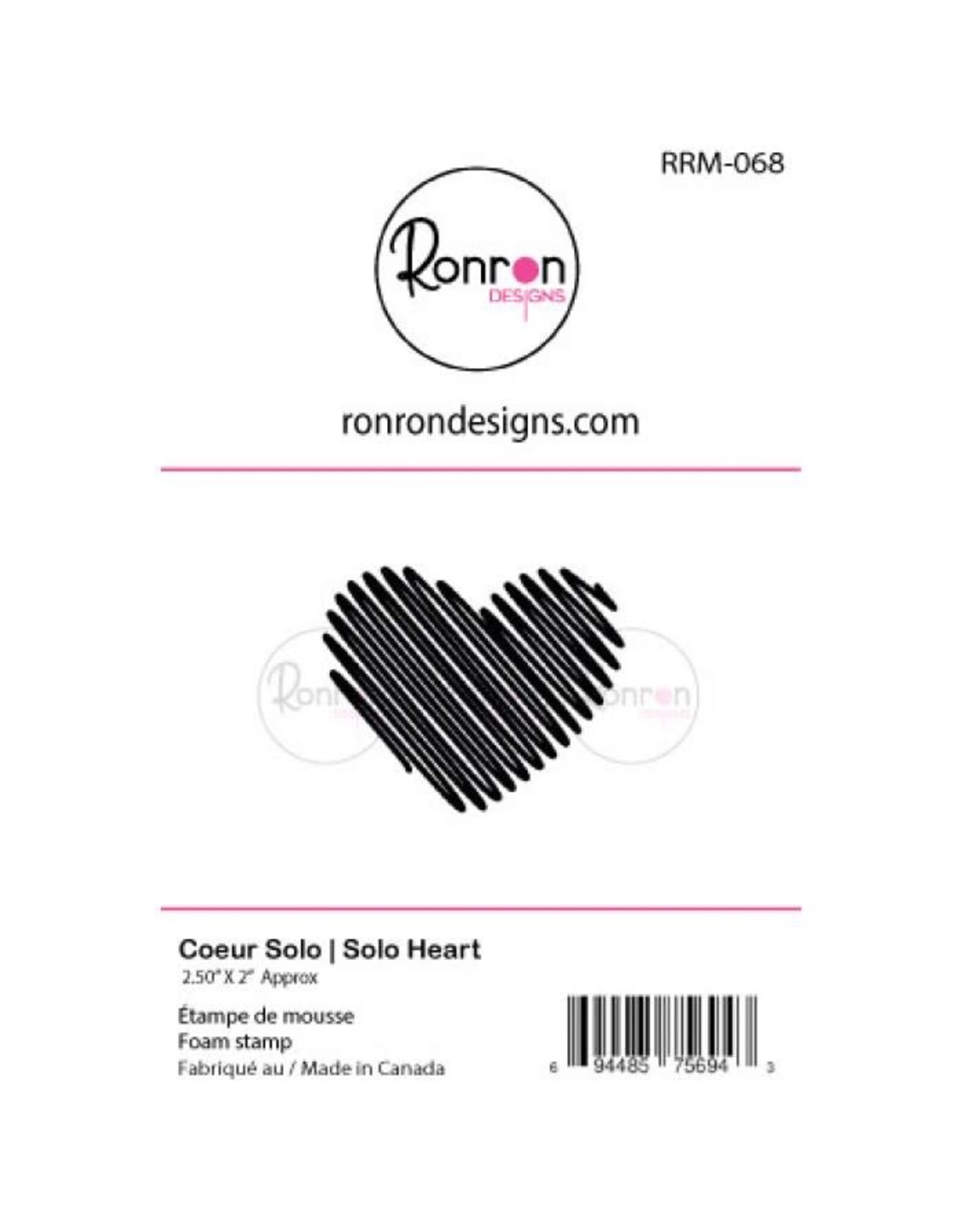 RONRON DESIGNS RONRON DESIGNS COEUR SOLO FOAM STAMP