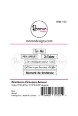 RONRON DESIGNS RONRON DESIGNS BORDURES GRAVÉEES AMOUR WOOD PIECES