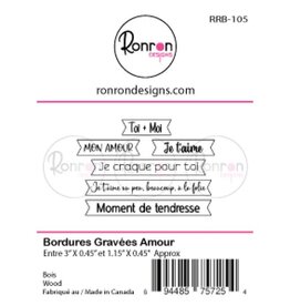RONRON DESIGNS RONRON DESIGNS BORDURES GRAVÉEES AMOUR WOOD PIECES