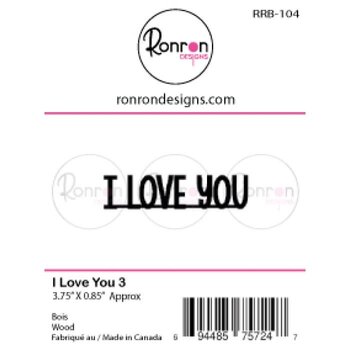 RONRON DESIGNS RONRON DESIGNS I LOVE YOU 3 WOOD PIECES