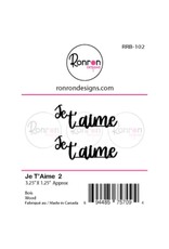 RONRON DESIGNS RONRON DESIGNS JE T'AIME 2 WOOD PIECES