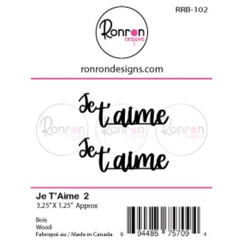 RONRON DESIGNS RONRON DESIGNS JE T'AIME 2 WOOD PIECES
