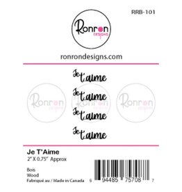 RONRON DESIGNS RONRON DESIGNS JE T'AIME WOOD PIECES
