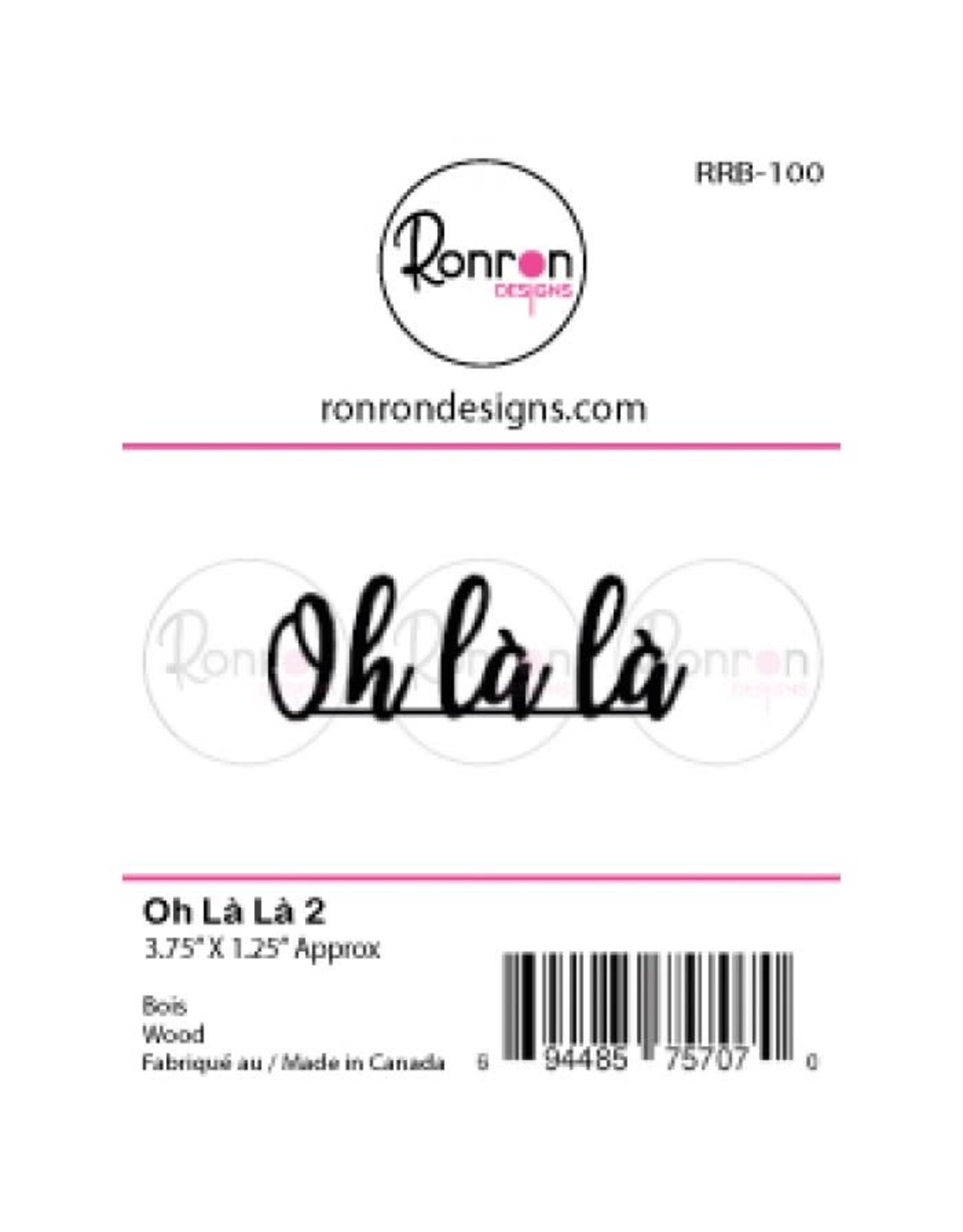 RONRON DESIGNS RONRON DESIGNS OH LÀ LÀ 2 WOOD PIECES