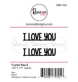 RONRON DESIGNS RONRON DESIGNS I LOVE YOU 2 WOOD PIECES