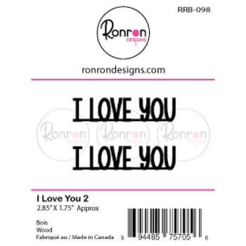 RONRON DESIGNS RONRON DESIGNS I LOVE YOU 2 WOOD PIECES