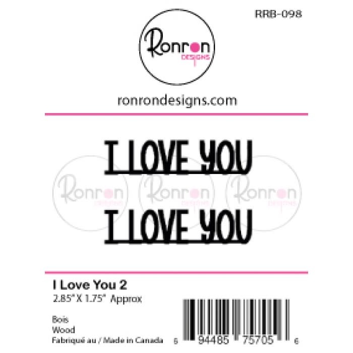 RONRON DESIGNS RONRON DESIGNS I LOVE YOU 2 WOOD PIECES