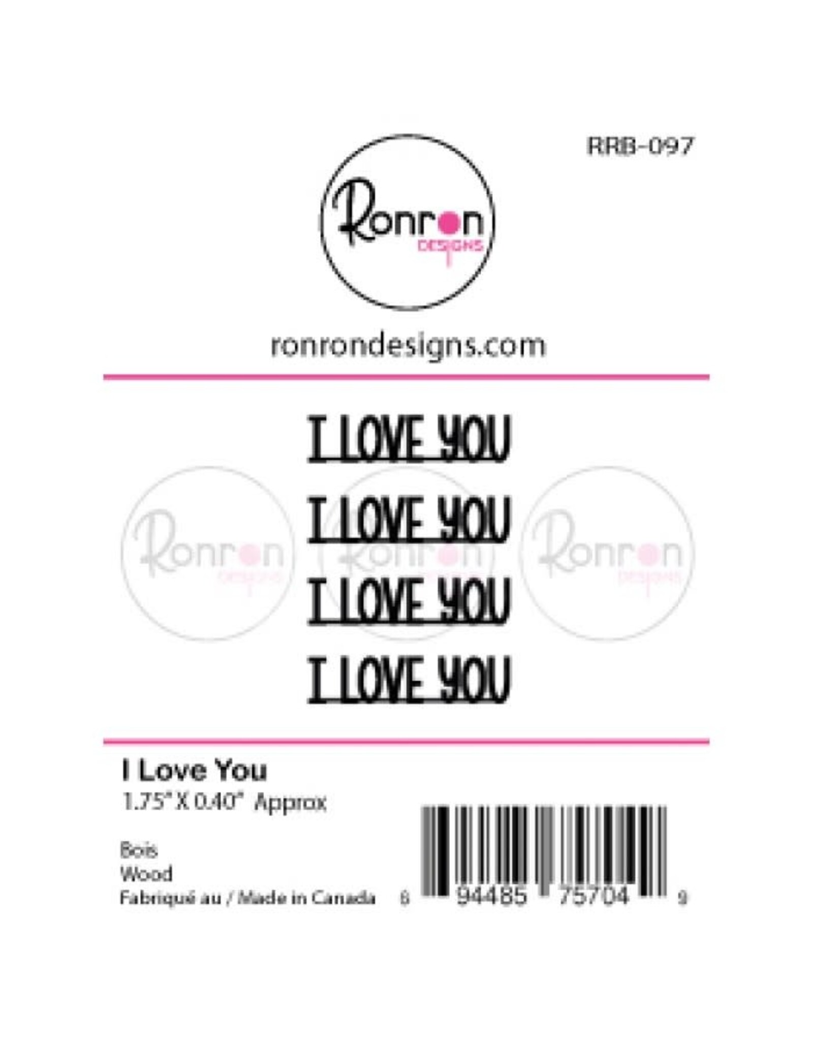 RONRON DESIGNS RONRON DESIGNS I LOVE YOU WOOD PIECES
