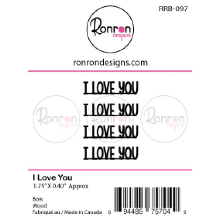 RONRON DESIGNS RONRON DESIGNS I LOVE YOU WOOD PIECES