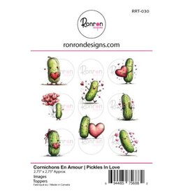 RONRON DESIGNS RONRON DESIGNS CORNICHONS EN AMOUR TOPPERS