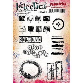 PAPER ARTSY PAPER ARTSY ECLECTICA SETH APTER ESA51 CLING STAMP SET