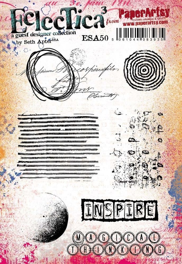 PAPER ARTSY PAPER ARTSY ECLECTICA SETH APTER ESA50 CLING STAMP SET