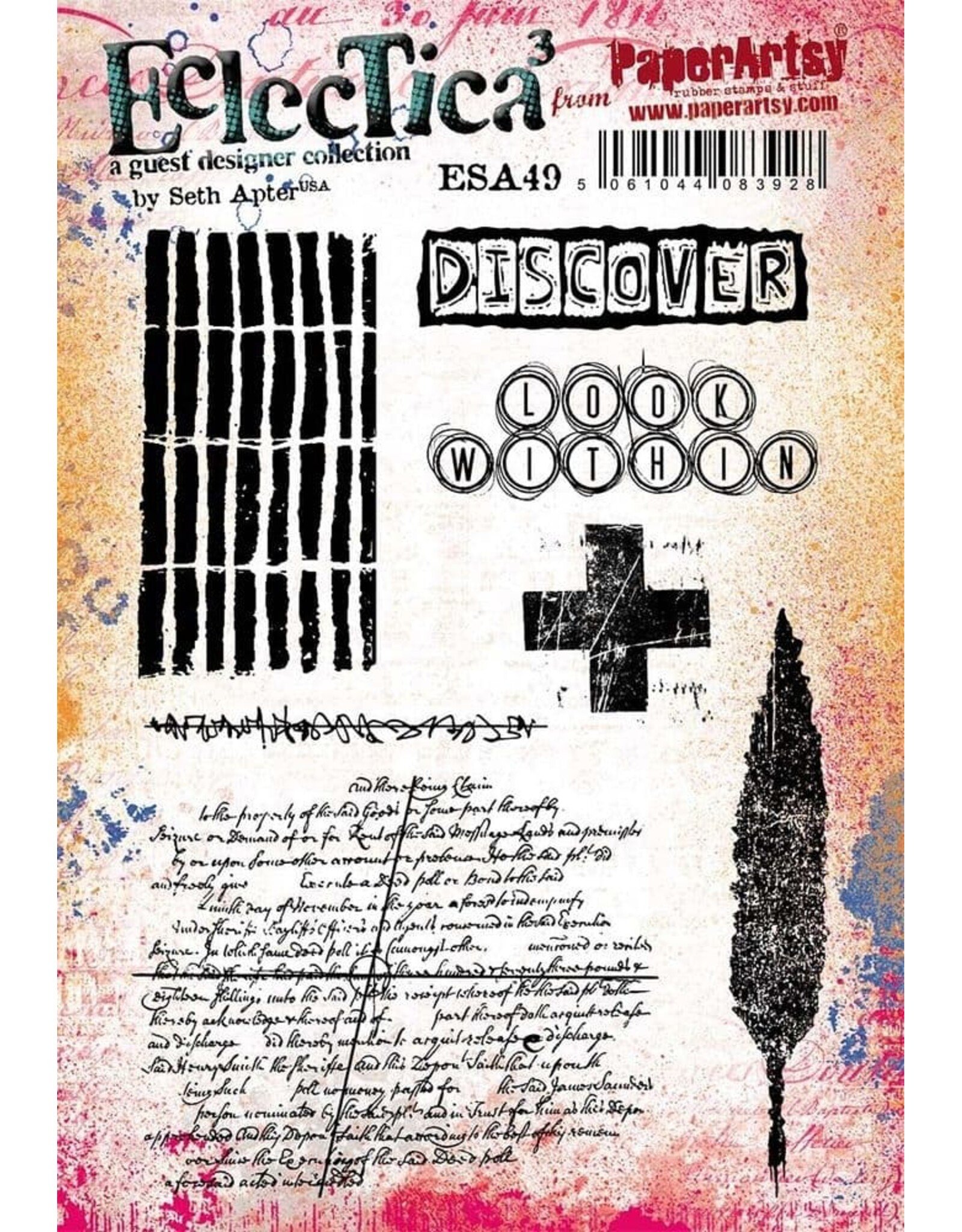 PAPER ARTSY PAPER ARTSY ECLECTICA SETH APTER ESA49 CLING STAMP SET