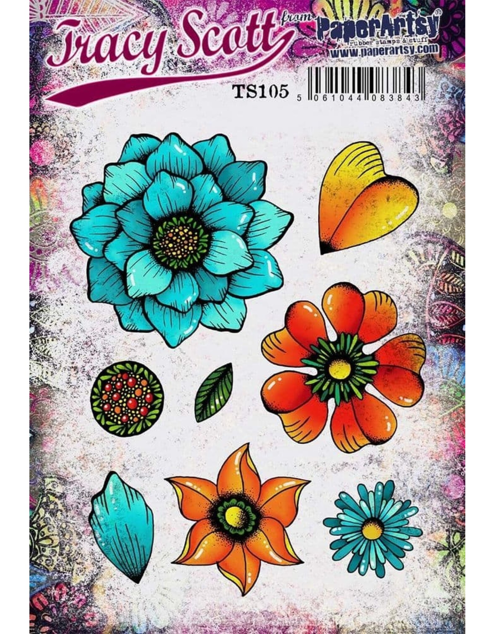 PAPER ARTSY PAPER ARTSY TRACY SCOTT TS105 CLING STAMP SET