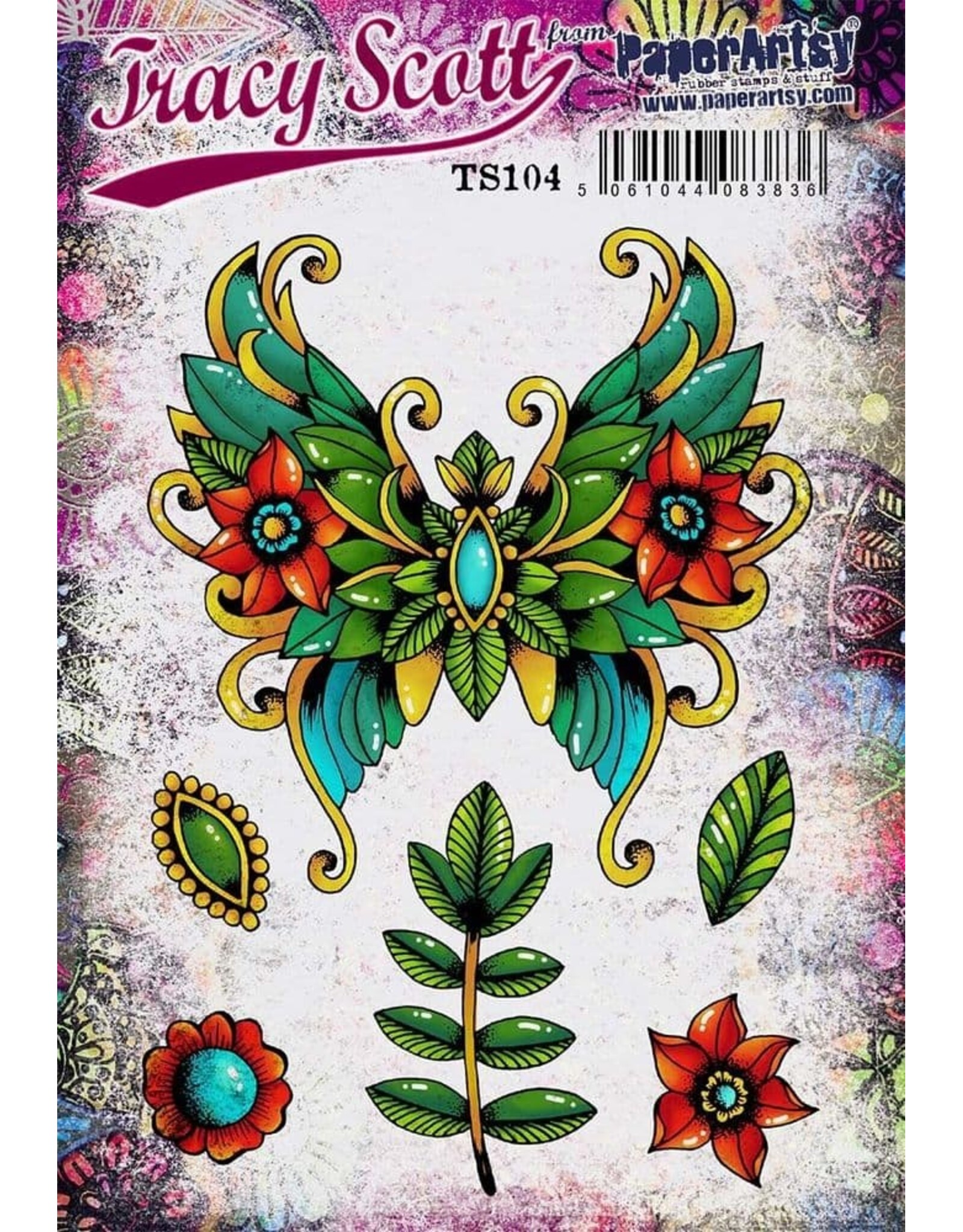 PAPER ARTSY PAPER ARTSY TRACY SCOTT TS104 CLING STAMP SET