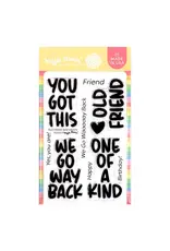 WAFFLE FLOWER WAFFLE FLOWER OLD FRIEND SENTIMENTS CLEAR STAMP SET