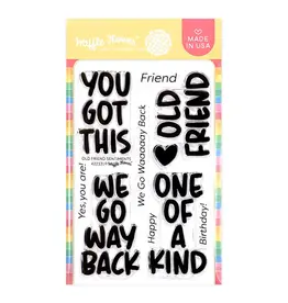 WAFFLE FLOWER WAFFLE FLOWER OLD FRIEND SENTIMENTS CLEAR STAMP SET