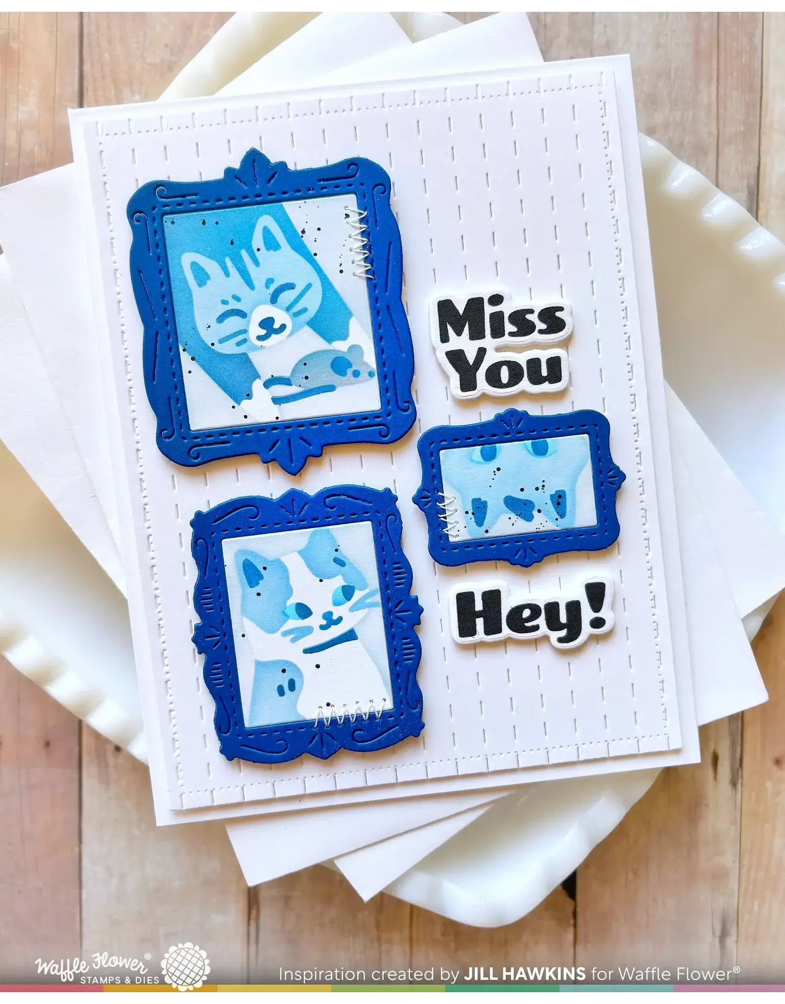 WAFFLE FLOWER WAFFLE FLOWER SIMPLE JOY SENTIMENTS CLEAR STAMP SET AND DIE COMBO