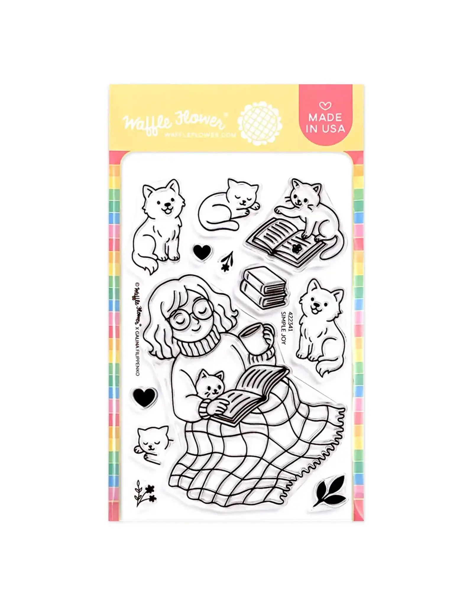 WAFFLE FLOWER WAFFLE FLOWER SIMPLY JOY CLEAR STAMP SET