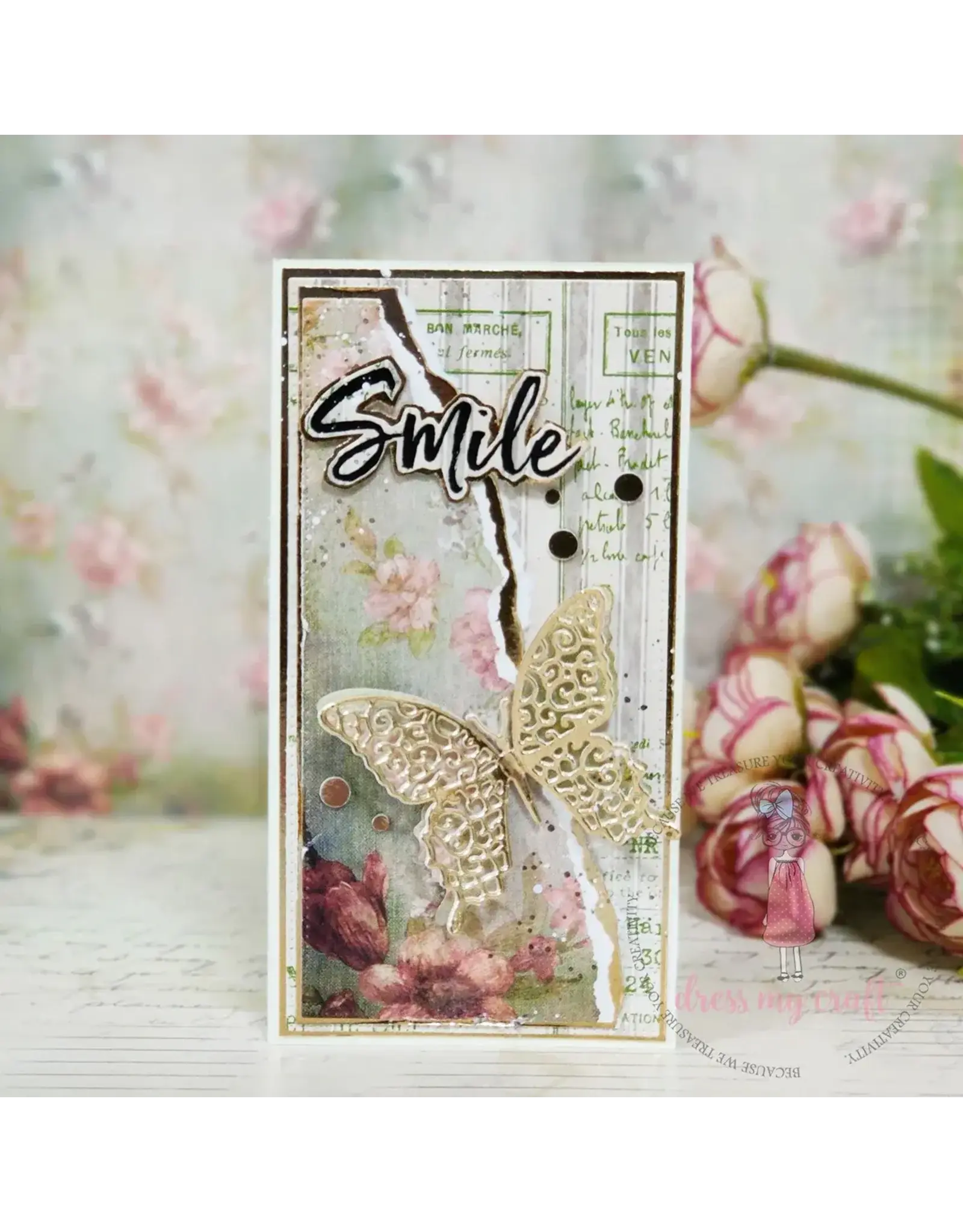 DRESS MY CRAFT DRESS MY CRAFT COPPER GOLD MIRROR CARDSTOCK A4 10/PK