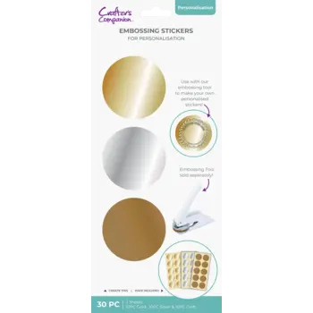 CRAFTERS COMPANION CRAFTER'S COMPANION EMBOSSING STICKERS 30/PK
