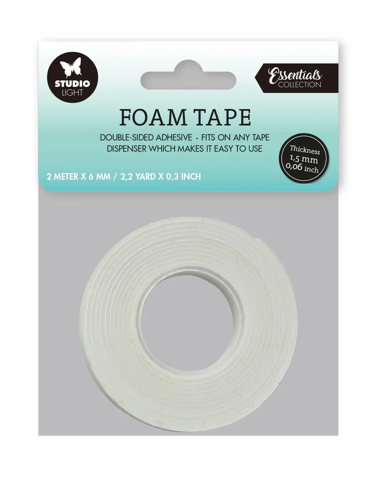STUDIOLIGHT STUDIOLIGHT ESSENTIALS COLLECTION DOUBLESIDED FOAM TAPE 1.5mm