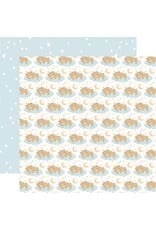 CARTA BELLA CARTA BELLA LITTLE LULLABIES BABY BOY SLEEPY BABY BEAR 12x12 CARDSTOCK