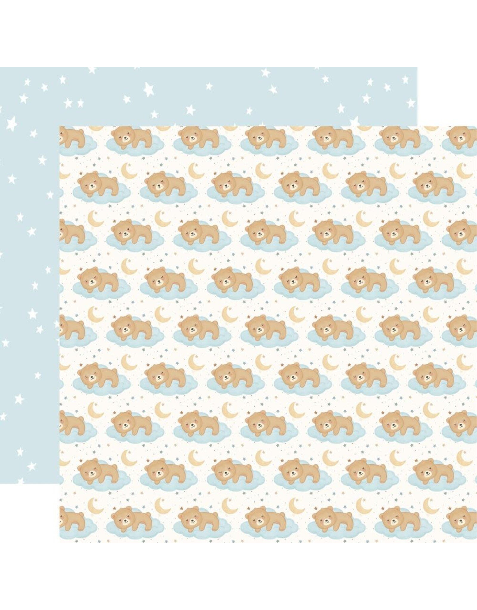 CARTA BELLA CARTA BELLA LITTLE LULLABIES BABY BOY SLEEPY BABY BEAR 12x12 CARDSTOCK