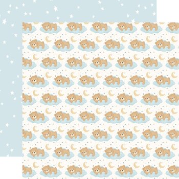 CARTA BELLA CARTA BELLA LITTLE LULLABIES BABY BOY SLEEPY BABY BEAR 12x12 CARDSTOCK